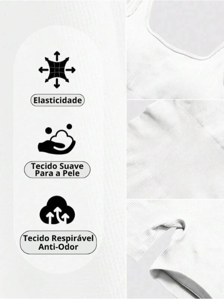 Macaquinho Canelado sem Costura!