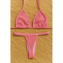 Biquíni Cortininha fita bronze tecido anarruga