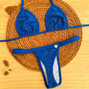 Biquíni Cortininha fita bronze tecido anarruga