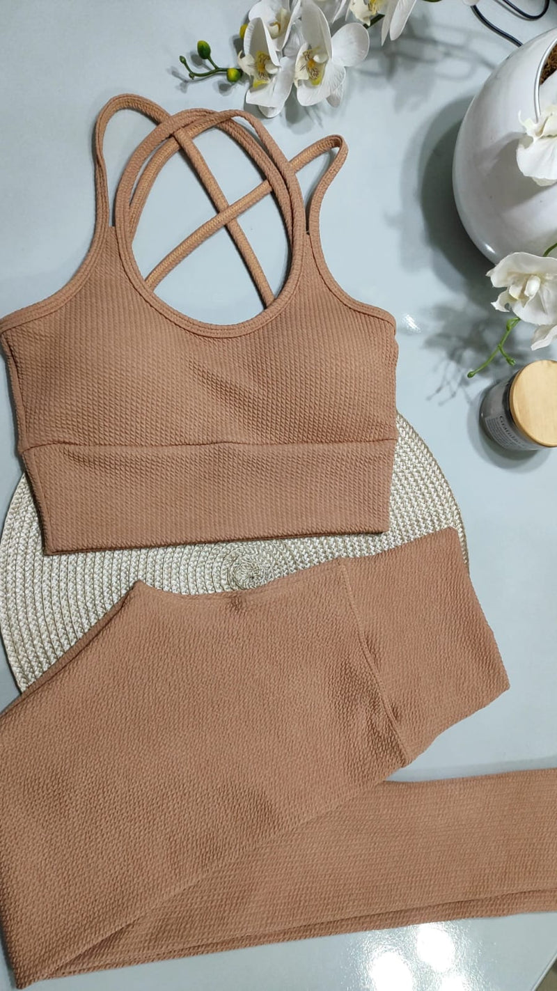 Conjuntos Legging Top com Bojo Fitness