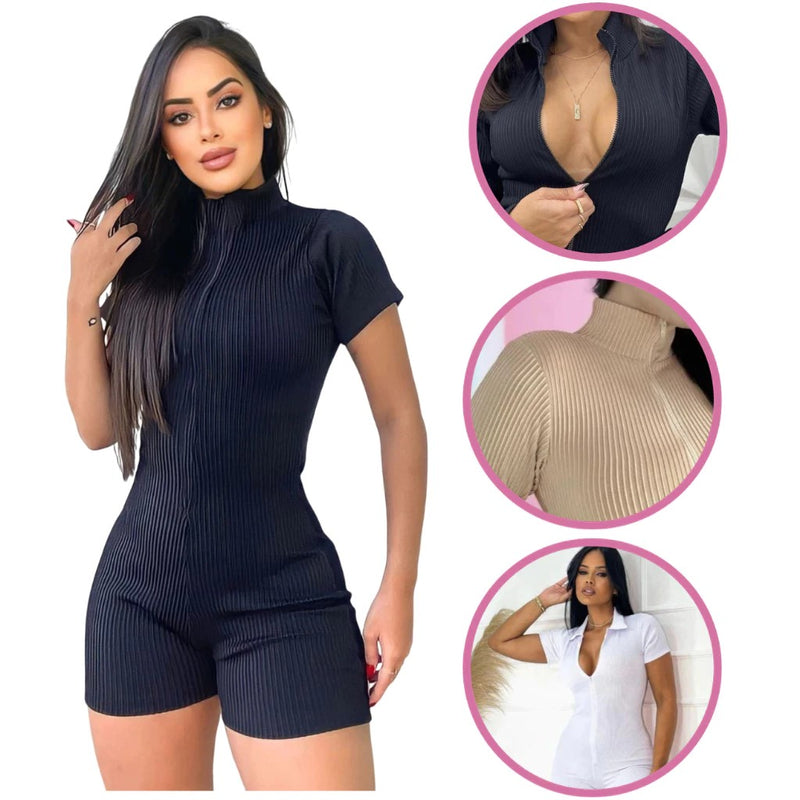 Macaquinho Feminino com Zíper