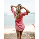 Saida de Praia Max Camisa Camisão Chemise Manga Longa Verão Leve