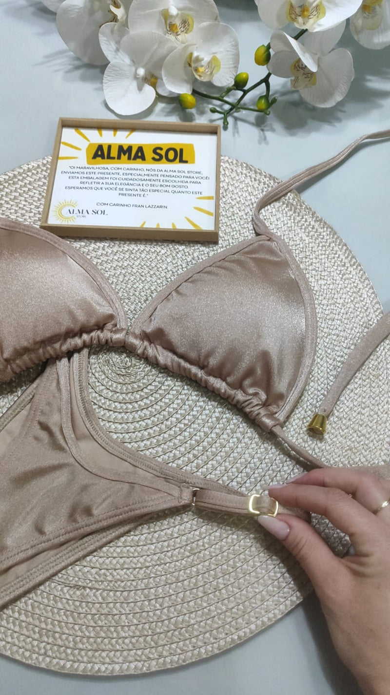 Biquíni Cortininha Fio Dental Bojo Removível Cós Regulável