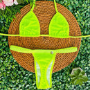 Biquíni Cortininha fita bronze tecido anarruga