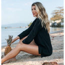 Saida de Praia Max Camisa Camisão Chemise Manga Longa Verão Leve