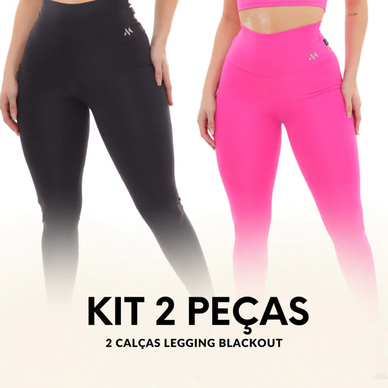 Kit 2 peças Legging Blackout Zero Transparencia