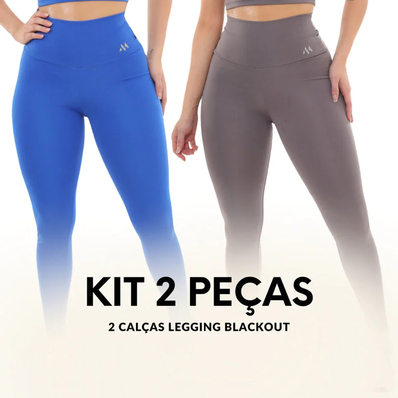 Kit 2 peças Legging Blackout Zero Transparencia