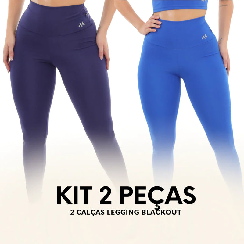 Kit 2 peças Legging Blackout Zero Transparencia