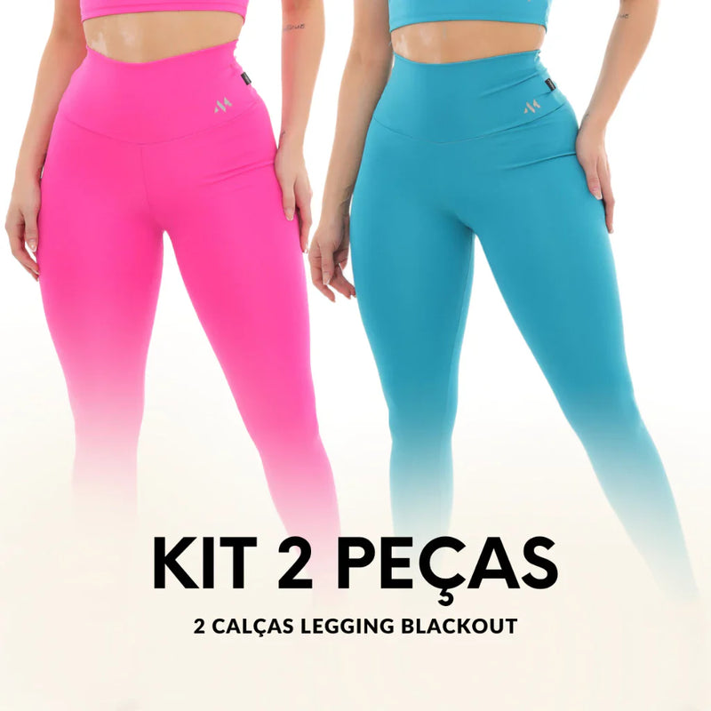 Kit 2 peças Legging Blackout Zero Transparencia