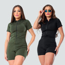 Kit 2 Macaquinhos Gringo com Ziper Tecido Suplex Colorido Virginia