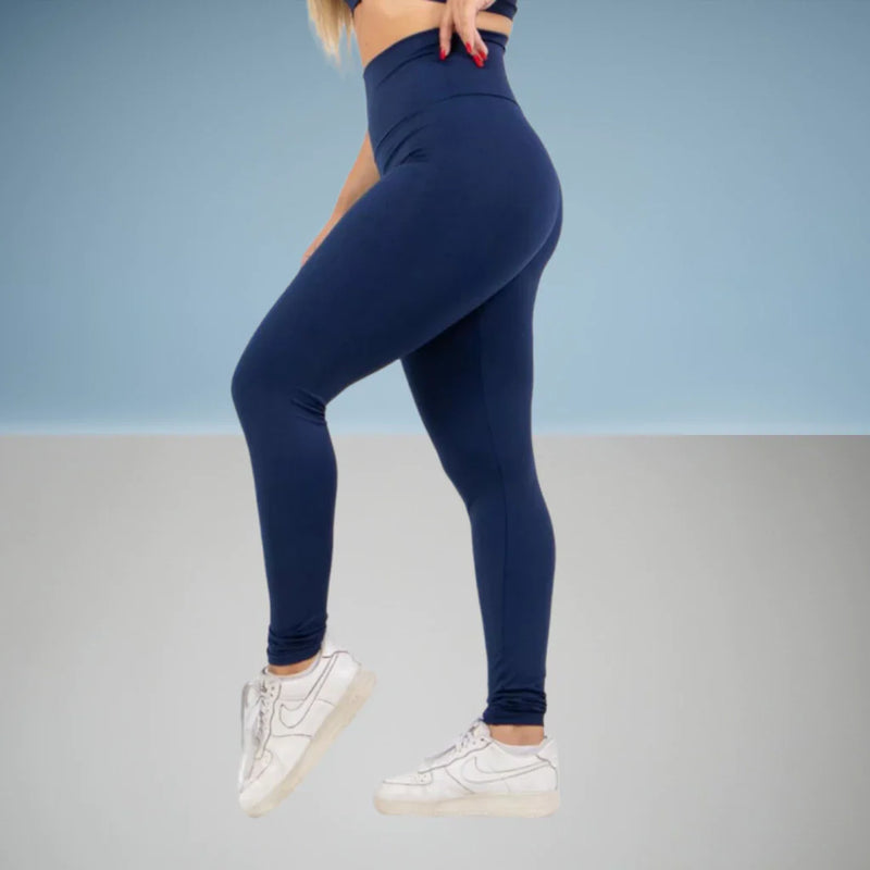Kit 5 Calça Legging Lisa Suplex Cintura Alta Academia