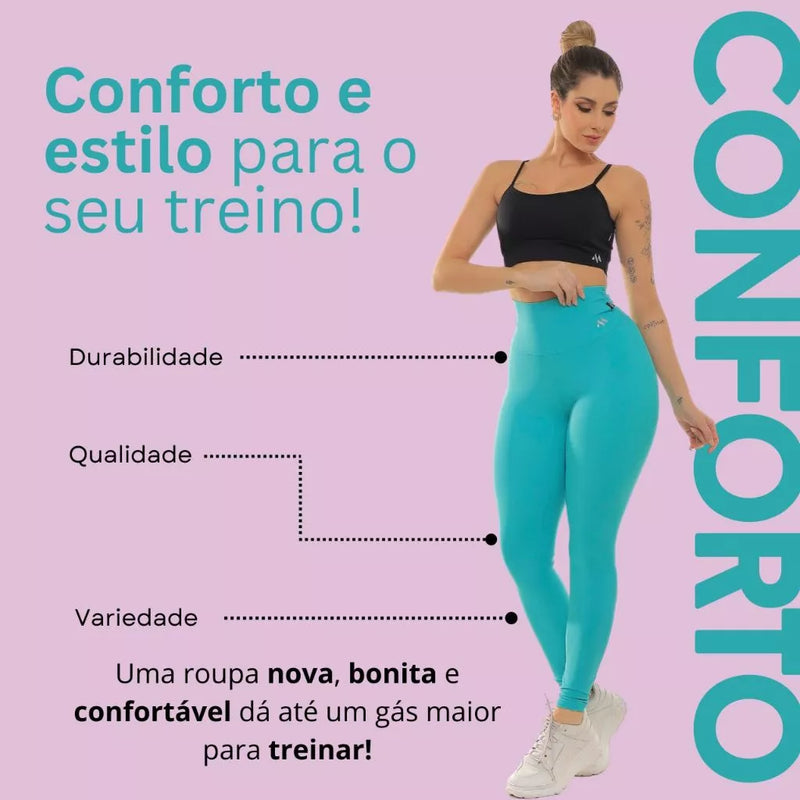 Kit 2 peças Legging Blackout Zero Transparencia