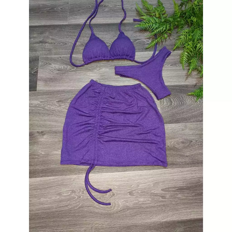 Biquíni Com Sainha peças Anaruga Brilhante Premium - Moda Praia