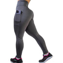 Calça Legging C/ Bolso Cos Alto Grosso E Costura Reforçada